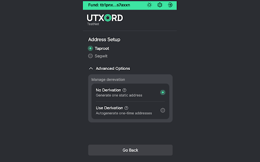 UTXORD Wallet  from Chrome web store to be run with OffiDocs Chromium online