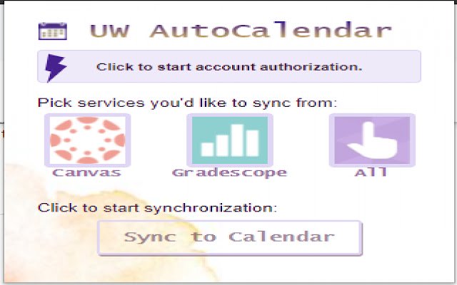 AutoCalendar UW daripada kedai web Chrome untuk dijalankan dengan OffiDocs Chromium dalam talian