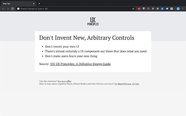 Princípios de UX da loja on-line do Chrome para serem executados com OffiDocs Chromium online