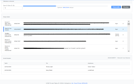 UYAP Evrak Takip  from Chrome web store to be run with OffiDocs Chromium online
