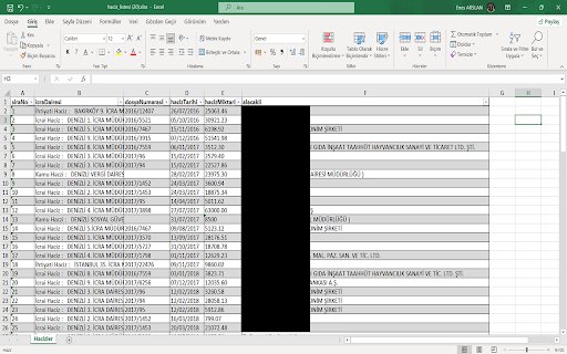 UYAP Haciz Listesi Dönüştürücü from Chrome web store to be run with OffiDocs Chromium online UYAP Haciz Listesi Dönüştürücü from Chrome web store to be run with OffiDocs Chromium online