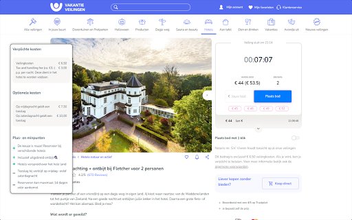 VakantieVeiliger  from Chrome web store to be run with OffiDocs Chromium online