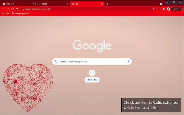 Valentine dal Chrome Web Store da eseguire con OffiDocs Chromium online