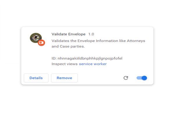 Valide o Envelope da Chrome Web Store para ser executado com OffiDocs Chromium online