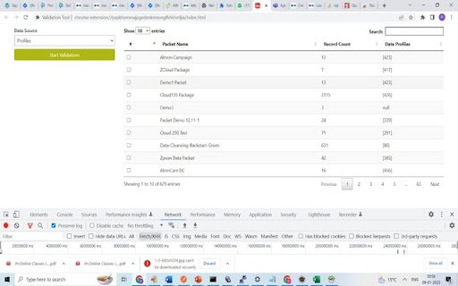 Validation Tool  from Chrome web store to be run with OffiDocs Chromium online