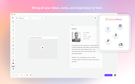 Vani  from Chrome web store to be run with OffiDocs Chromium online