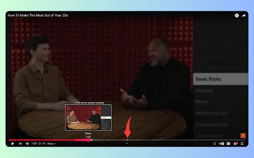 VClips Save  organize YouTube timestamps  from Chrome web store to be run with OffiDocs Chromium online