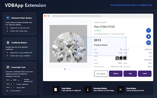 VDBApp Extension  from Chrome web store to be run with OffiDocs Chromium online