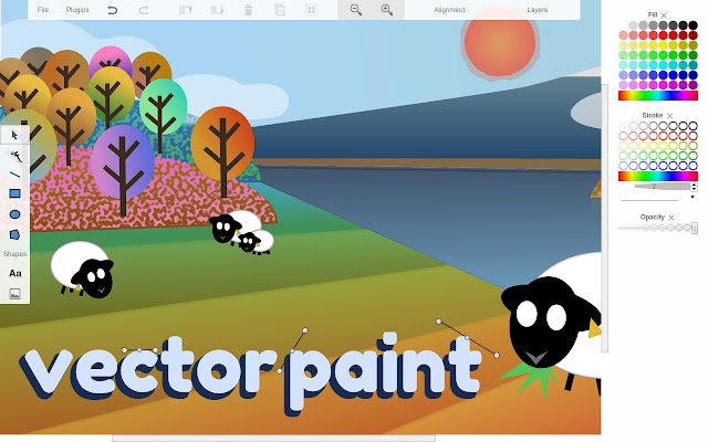 Vector Paint từ cửa hàng Chrome trực tuyến sẽ được chạy với OffiDocs Chromium trực tuyến