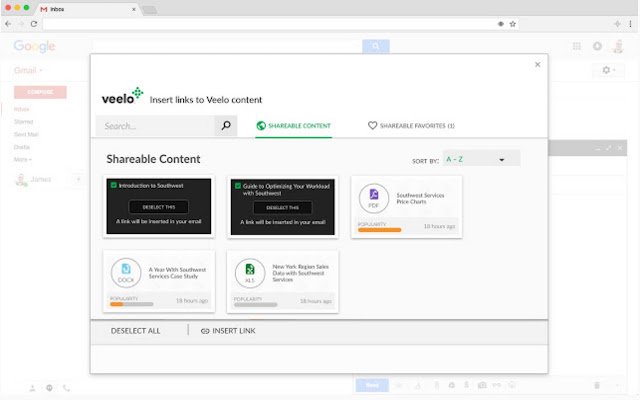 Veelo für Gmail aus dem Chrome-Webshop zur Ausführung mit OffiDocs Chromium online