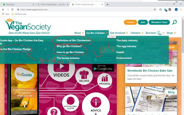 Veganizer  from Chrome web store to be run with OffiDocs Chromium online