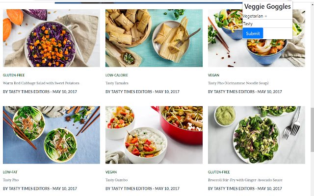 Veggie Goggles  from Chrome web store to be run with OffiDocs Chromium online