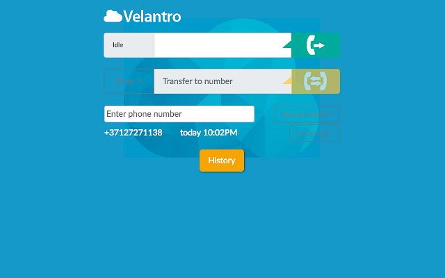 Chrome ウェブストアの Velantro Click to Call + Review ツールを OffiDocs Chromium オンラインで実行します