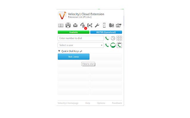 Velocity1 Cloud Extension  from Chrome web store to be run with OffiDocs Chromium online