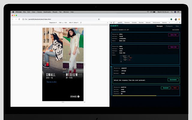 vendOS DevTools  from Chrome web store to be run with OffiDocs Chromium online