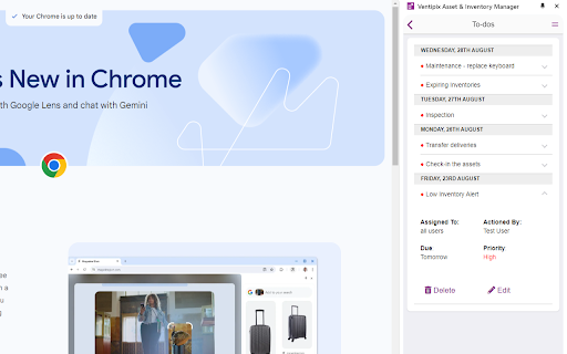 Ventipix Asset  Inventory Manager Side Panel  from Chrome web store to be run with OffiDocs Chromium online