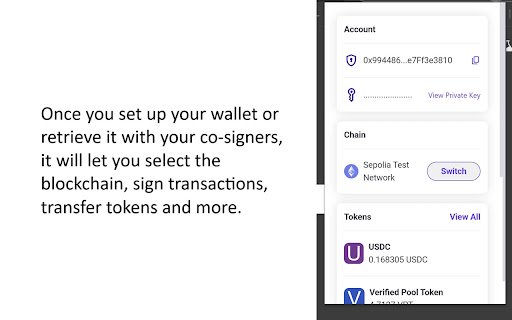 Verified Wallet  from Chrome web store to be run with OffiDocs Chromium online