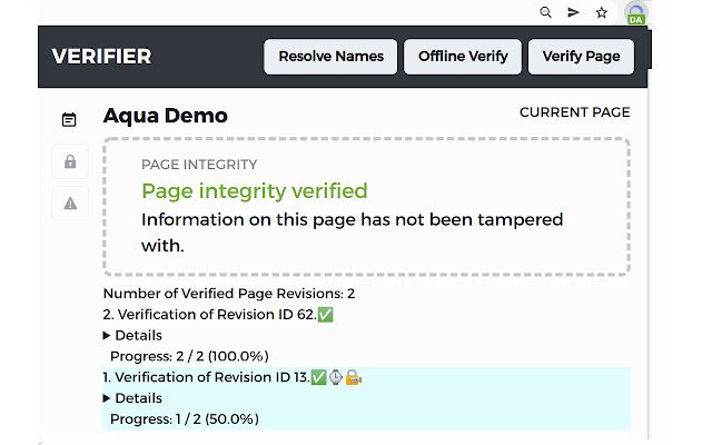 I-verify angPage mula sa Chrome web store na tatakbo sa OffiDocs Chromium online