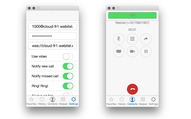 Verto Phone  from Chrome web store to be run with OffiDocs Chromium online