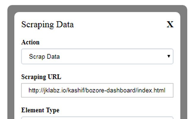VF Scrapping Web Page  from Chrome web store to be run with OffiDocs Chromium online