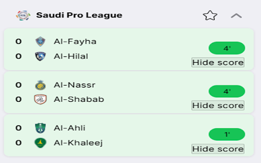VGlive Score Toggle  from Chrome web store to be run with OffiDocs Chromium online