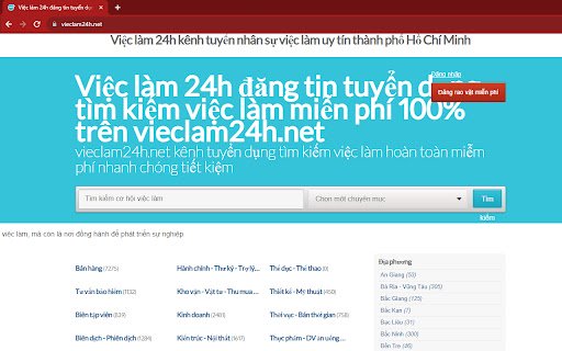 Việc làm 24h tuyển dụng việc làm  from Chrome web store to be run with OffiDocs Chromium online