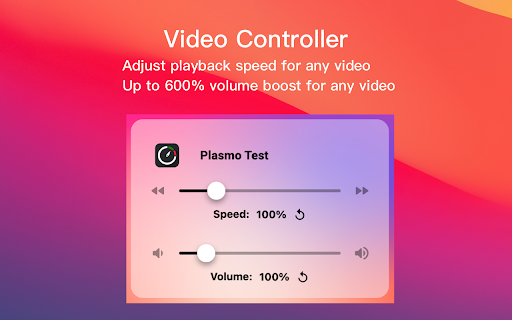 VideoController  from Chrome web store to be run with OffiDocs Chromium online