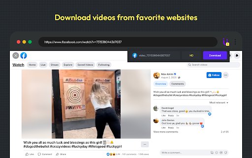 Video Downloader for U  from Chrome web store to be run with OffiDocs Chromium online