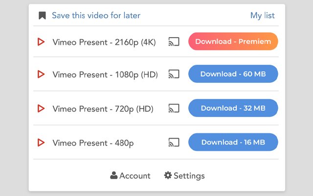Video Downloader Plus  from Chrome web store to be run with OffiDocs Chromium online