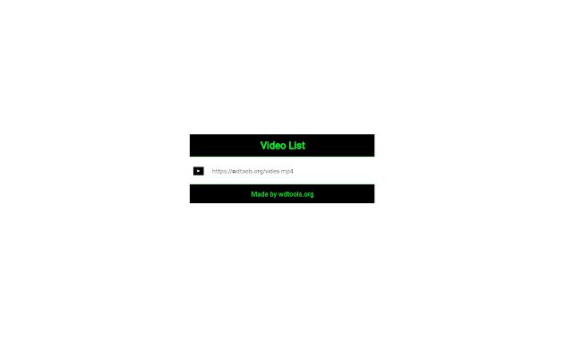 Video List  from Chrome web store to be run with OffiDocs Chromium online