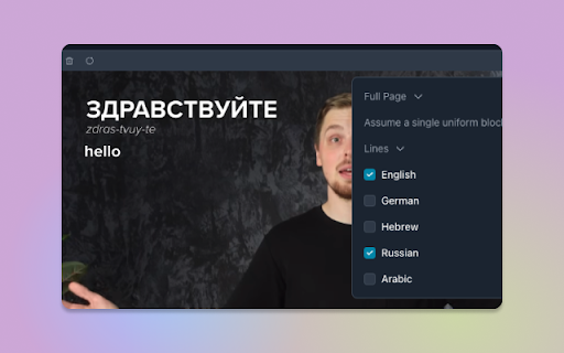 Video Recognize Text  from Chrome web store to be run with OffiDocs Chromium online
