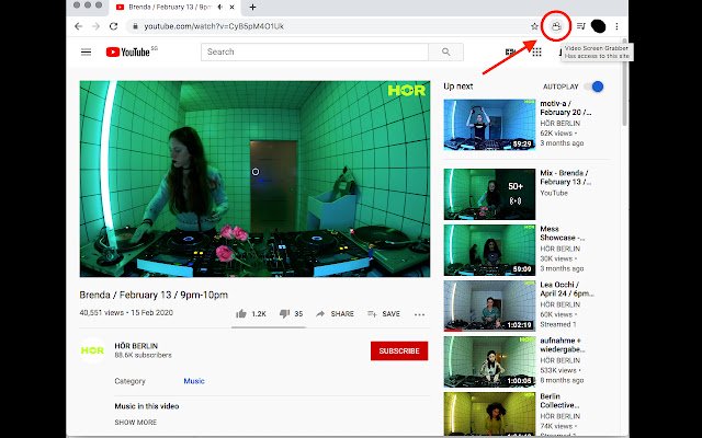 Video Screen Grabber mula sa Chrome web store na tatakbo sa OffiDocs Chromium online