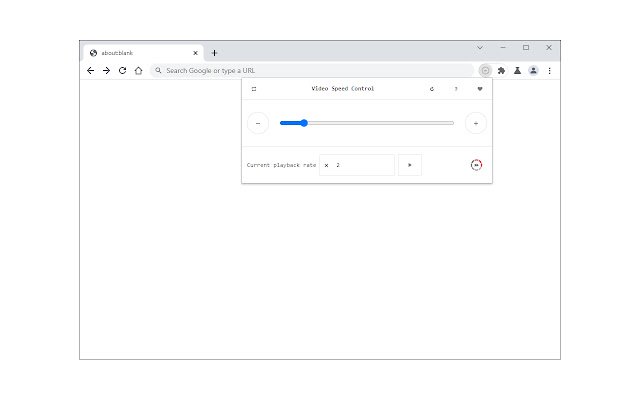 Video Speed Control  from Chrome web store to be run with OffiDocs Chromium online