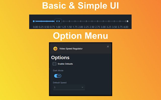 Video Speed Regulator  from Chrome web store to be run with OffiDocs Chromium online