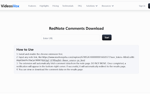 VideosVox Web Helper  from Chrome web store to be run with OffiDocs Chromium online