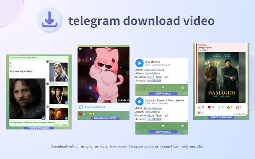 VideoTG Download  Save telegram Videos Fast  one time!  from Chrome web store to be run with OffiDocs Chromium online