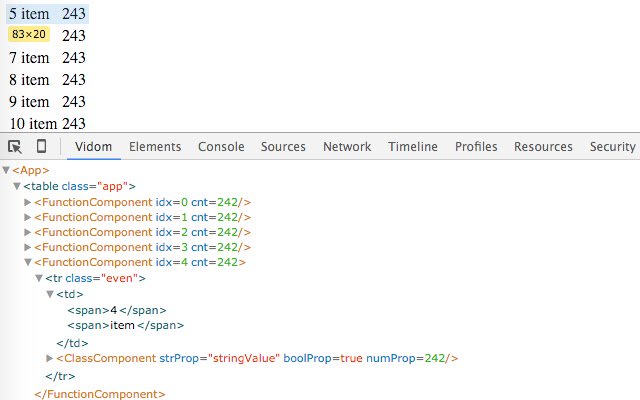 Vidom inspector  from Chrome web store to be run with OffiDocs Chromium online