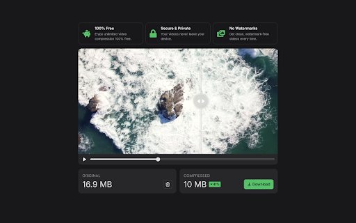 VidPress | Free Video Compression  from Chrome web store to be run with OffiDocs Chromium online