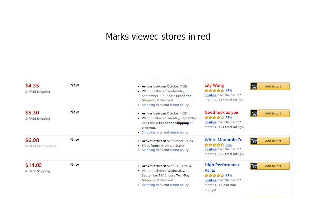 Viewed Stores in Amazon  from Chrome web store to be run with OffiDocs Chromium online