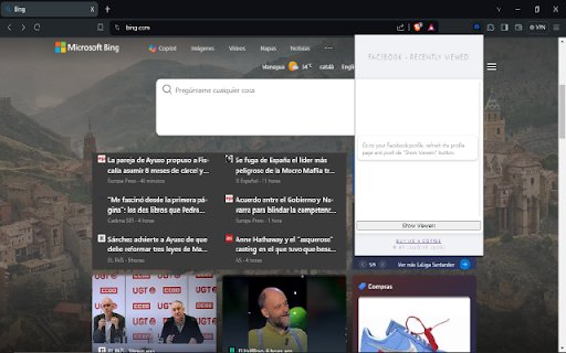 Viewers Facebook profile  from Chrome web store to be run with OffiDocs Chromium online