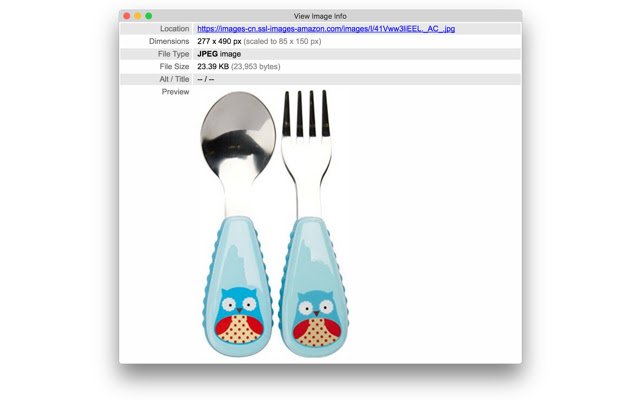 Vizualizați informații despre imagine (proprietăți) din magazinul web Chrome pentru a fi rulat cu OffiDocs Chromium online