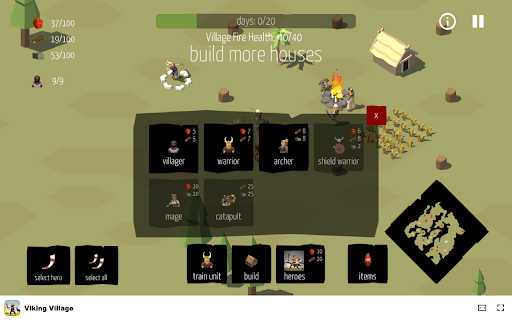 Viking Village Game Defend village from invasions!  from Chrome web store to be run with OffiDocs Chromium online