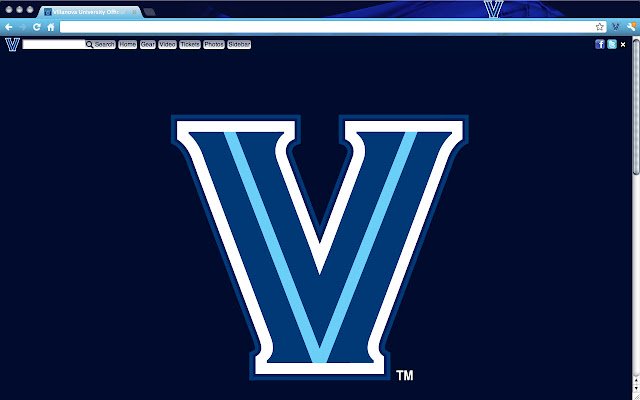 Le thème Villanova University de la boutique en ligne Chrome sera exécuté avec OffiDocs Chromium en ligne