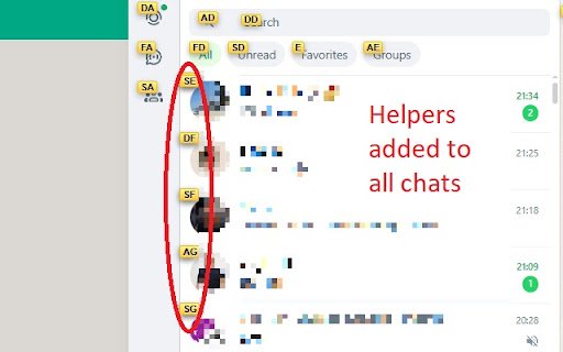 Vimium WhatsApp Helper  from Chrome web store to be run with OffiDocs Chromium online