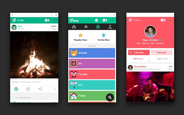 Vine จาก Chrome เว็บสโตร์ที่จะใช้งานร่วมกับ OffiDocs Chromium ออนไลน์