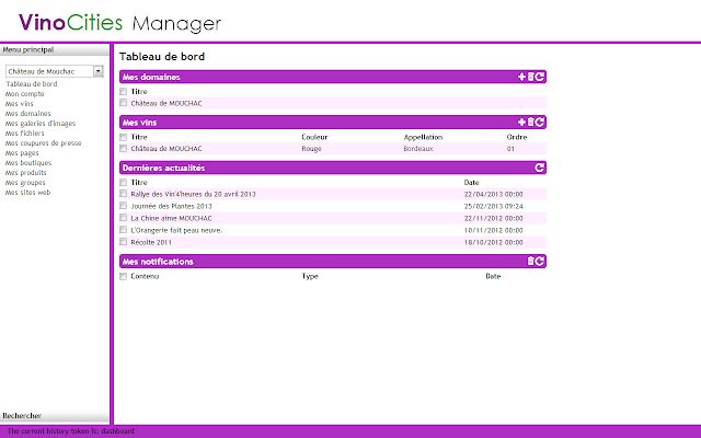 VinoCities Manager de la boutique en ligne Chrome à exécuter avec OffiDocs Chromium en ligne