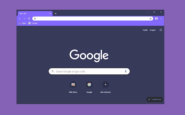 Violet Theme  from Chrome web store to be run with OffiDocs Chromium online