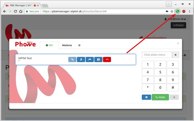 Telefono VIPTel: accetta la chiamata dal Chrome Web Store da eseguire con OffiDocs Chromium online