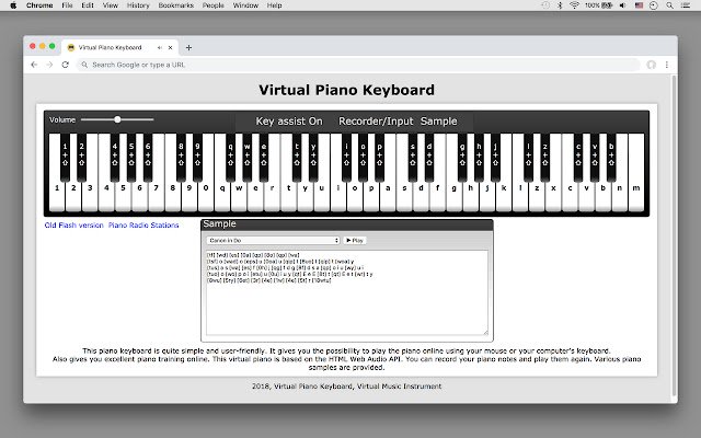 Virtual Piano Black da Chrome Web Store será executado com o OffiDocs Chromium online