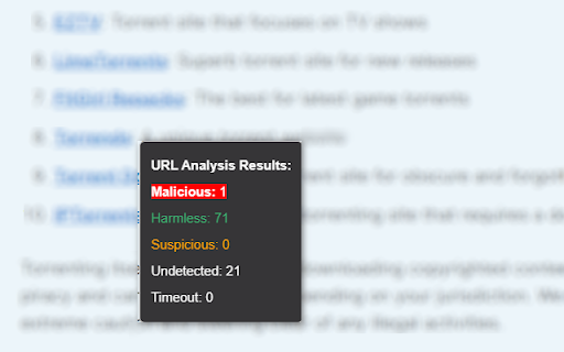 VirusScanLink: Secure Browsing Assistant  from Chrome web store to be run with OffiDocs Chromium online